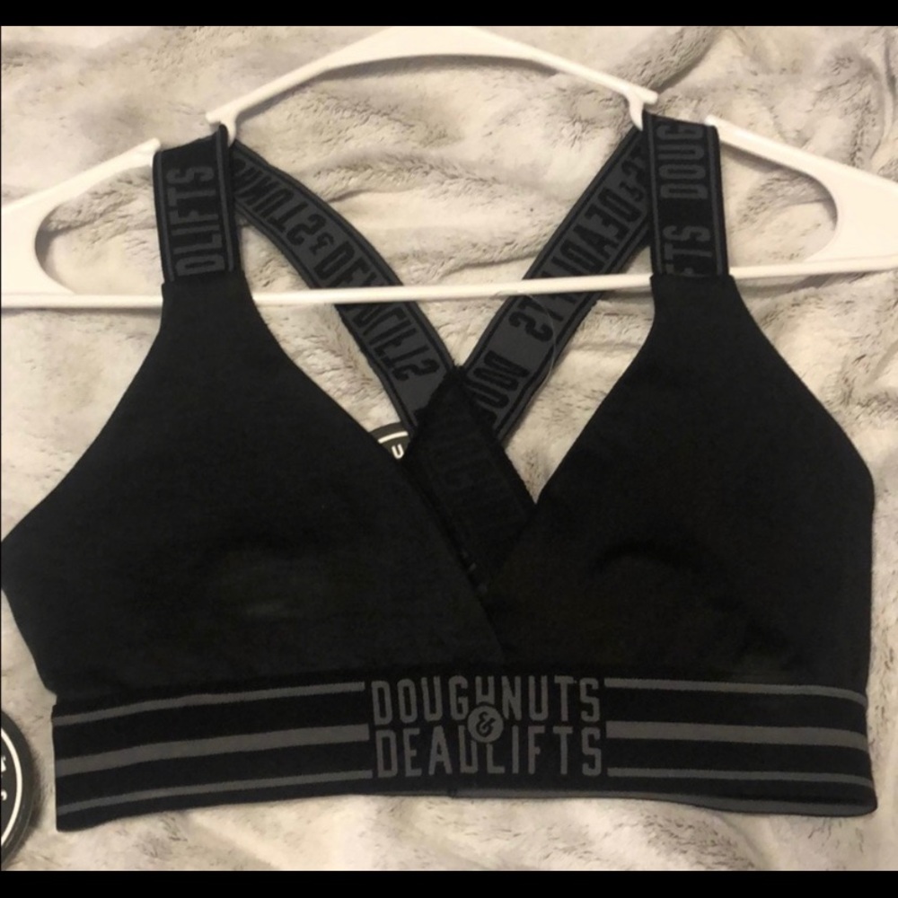 Doughnuts and Deadlifts Sports Bra